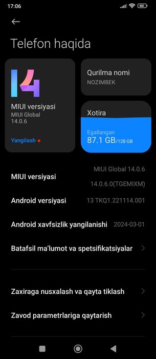Redmi 10c yaxshi holatda