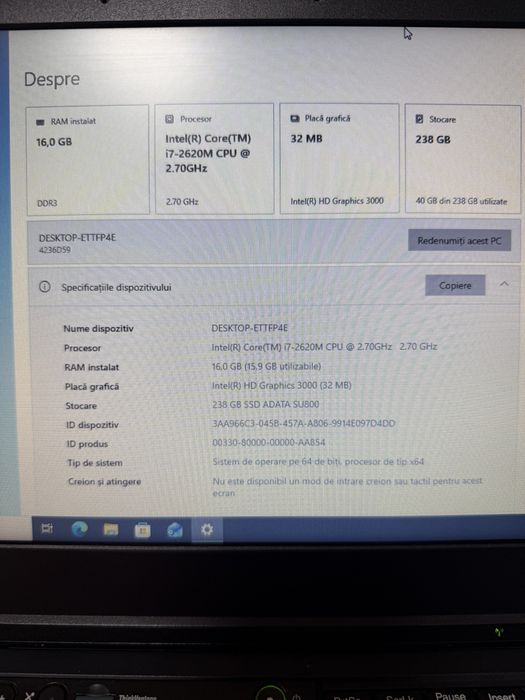 Leptop Lenovo ThinkPad T410   I7-16GB DDR3 256 SSD