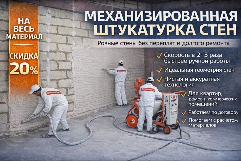 Штукатурка стен любой сложности