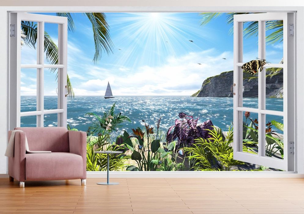 Флизилиновые фотообои с 3D эффектом