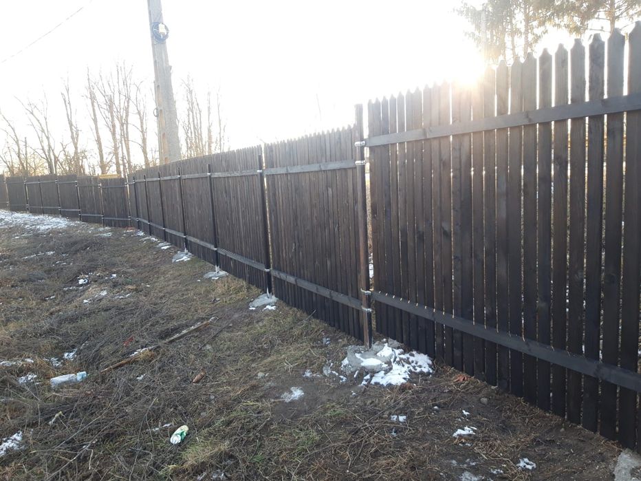Construcții gard. Gard panou bordurat. Defrișat cosit terenuri