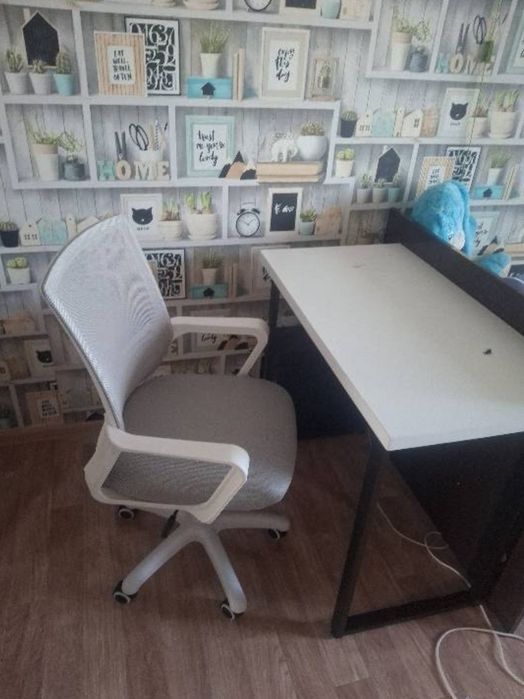Стол компьютерный Sanflor LOFT, 92х50x75 см, белый