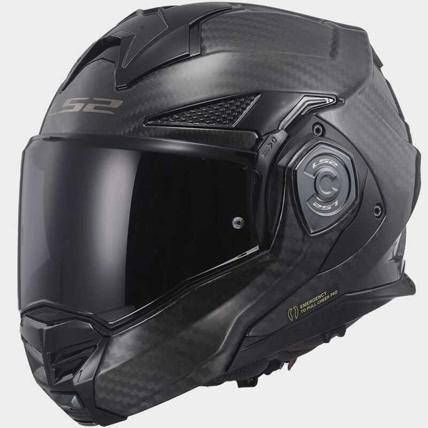 Нова Карбонова Модуларна Отваряема Мото Каска LS2 FF901 Advant X Carbon Solid - ECE 22.06, L и XL Размер