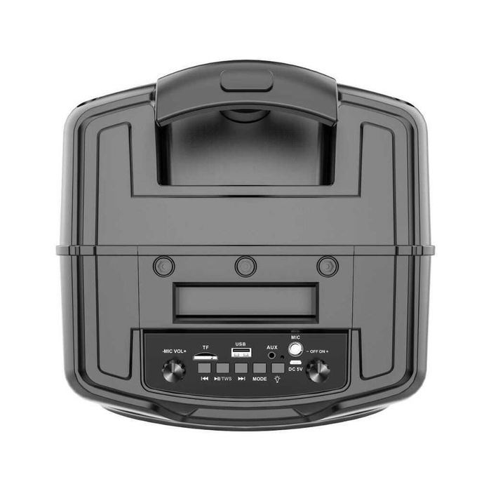 Преносима Двойна Тонколона ZQS 8212 с безжичен микрофон и цветомузика