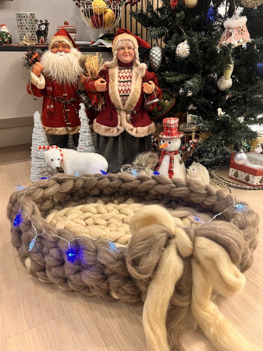 100% вълнено гнездо легло  за бебе и домашен любимец