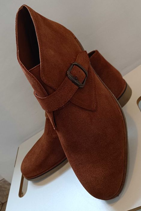 Ghete ankle monk 44 premium R. Island NOI piele naturala moale