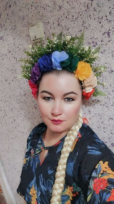 Кокошник Венок радуга