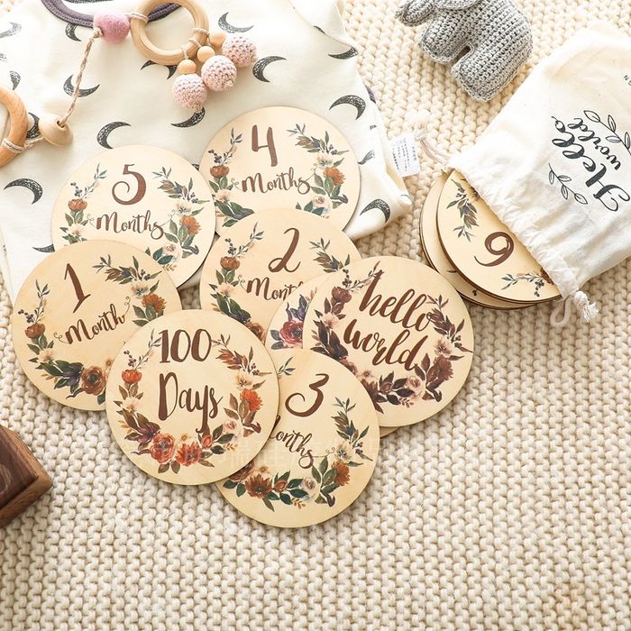 Деревянный набор для фото новорожденных