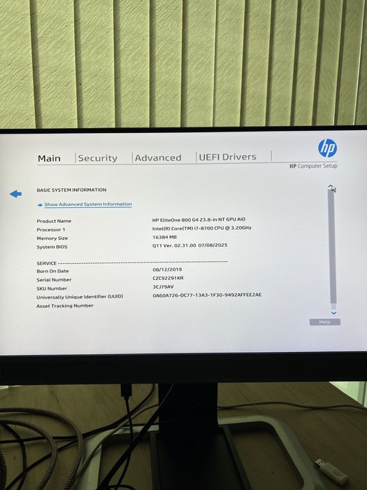 HP EliteOne 800 G4 All-In-One