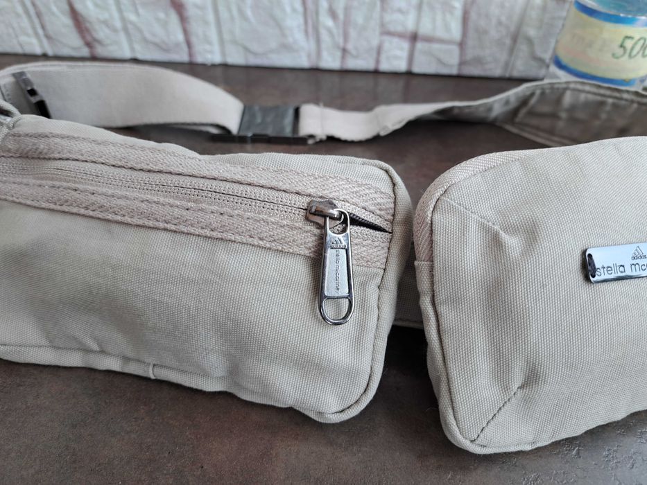 чанта за кръста Adidas by Stella McCartney,бежова чантичка,адидас,бана