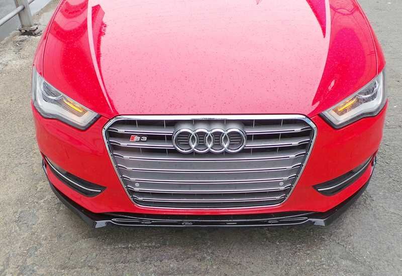 Преден лип спойлер за ауди а3 с3 8в / audi a3 s3 8v lip spoiler / добавка за предна броня / нож