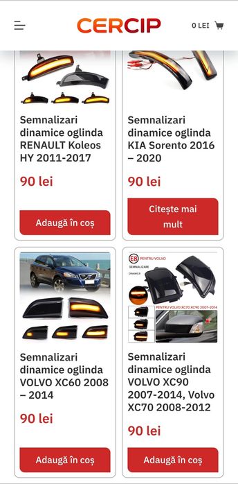 Semnalizari dinamice oglinda pentru orice masină CERCIP.RO