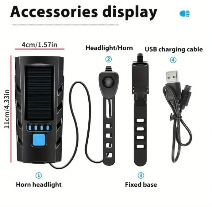 Фонарик для велосипеда 3 в 1