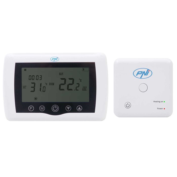 Termostat inteligent PNI CT36 fara fir, cu WiFi, mod vara-iarna, control prin Internet, pentru centrale termice
