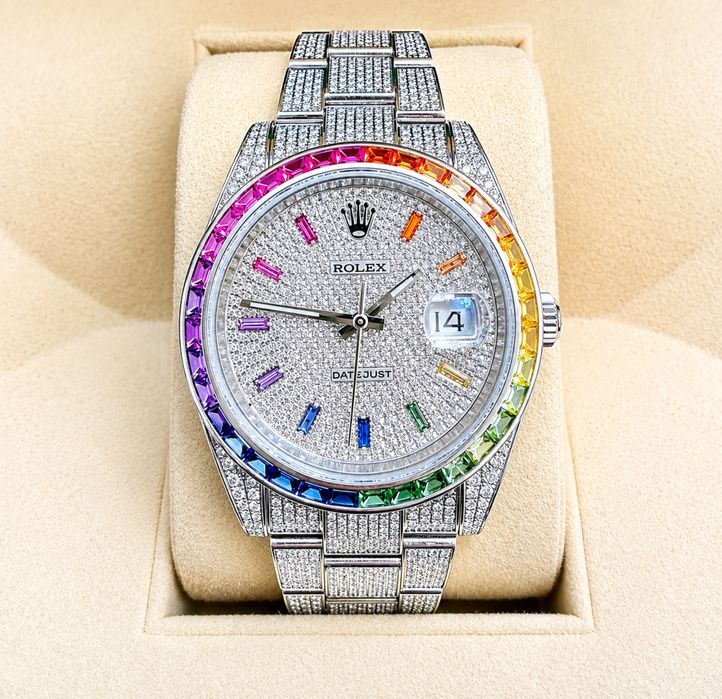 Rolex Datejust Iced Out Rainbow 41MM