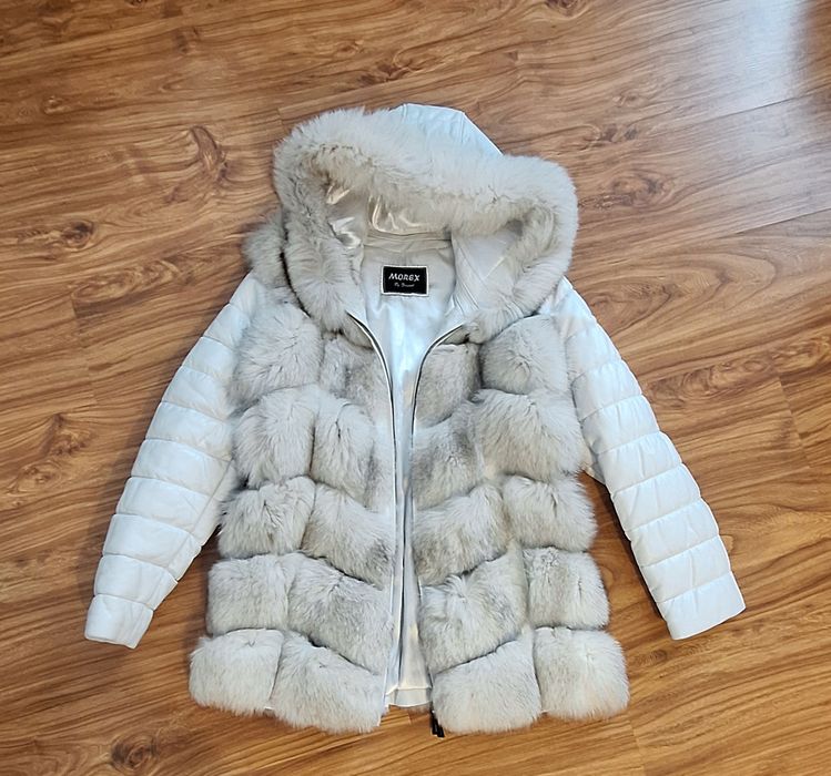 Geaca piele cu blană naturala