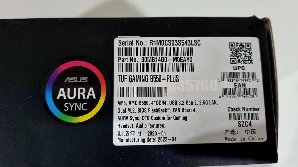 Placa de baza ASUS TUF GAMING B550-PLUS , Socket AM4