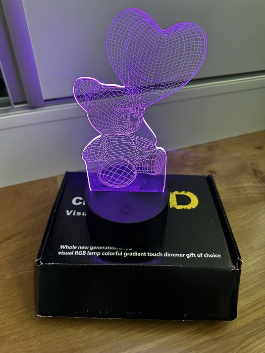 3D Led лампа с батерии