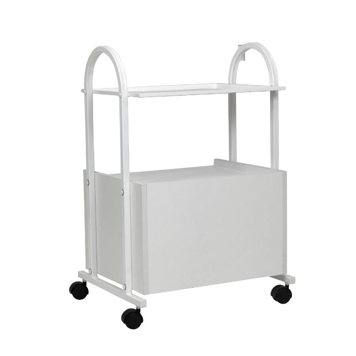 Количка за естетика - метална 1* - бяла 55 х 42,5 х 80,5 см