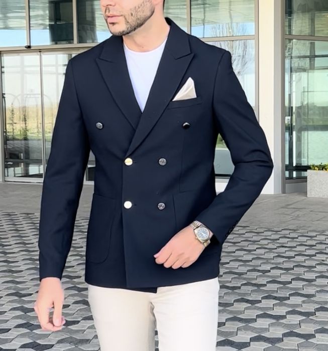Пиджак Двухбортный Новый Стильный