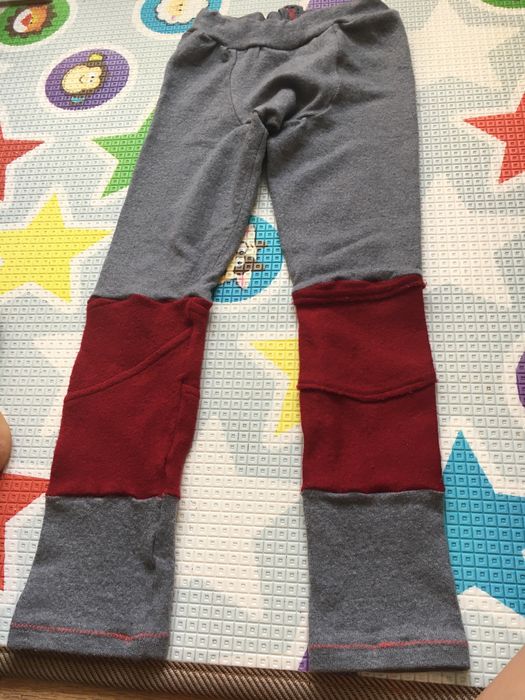 Pantaloni lana upcyling pt 6-8 ani