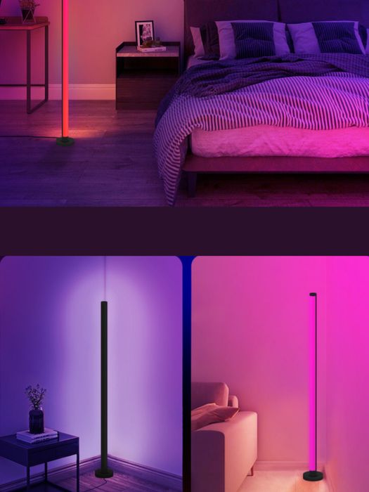 RGB напольная лампа, управление через пульт. 1.5метра