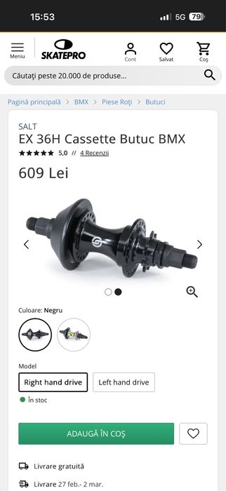 SALT EX 36H Cassette Butuc BMX