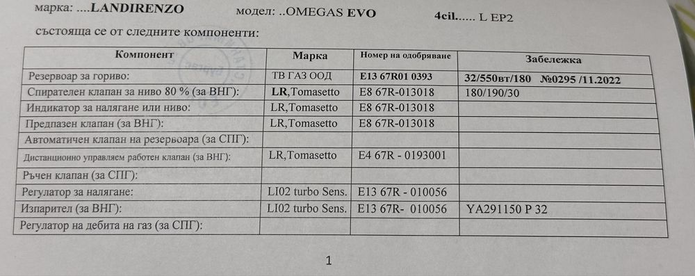 Газов инжекцион ланди ренцо (Landirenzo OMEGAS EVO)