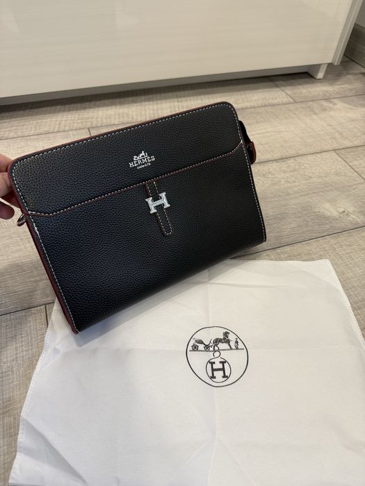 Hermes кожена мъжка чанта клъч