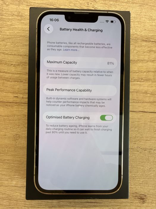 iPhone 13 Pro 256 GB, Gold, Stare baterie 81%