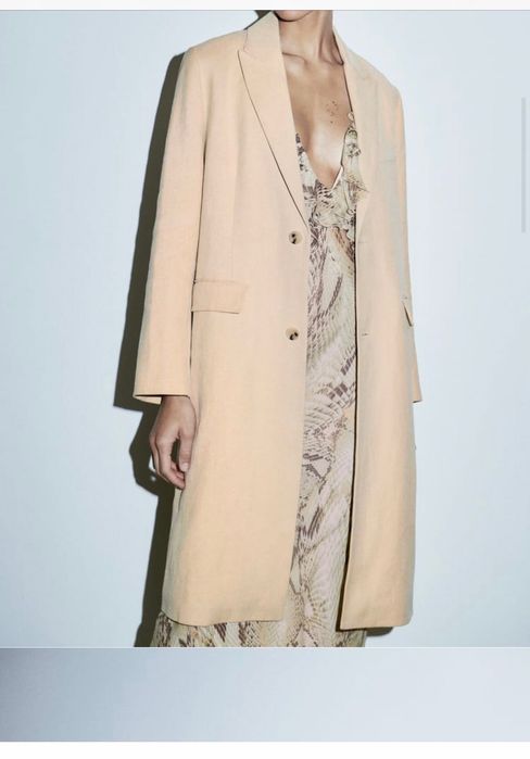 Пальто летнее Zara из стеблей конопли