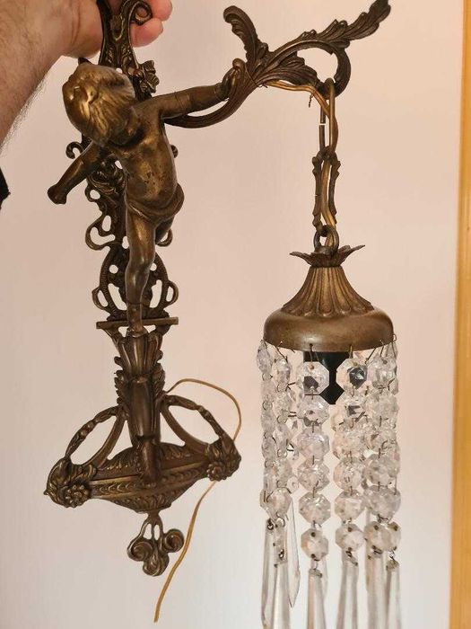 aplica de perete cu inger si cristale