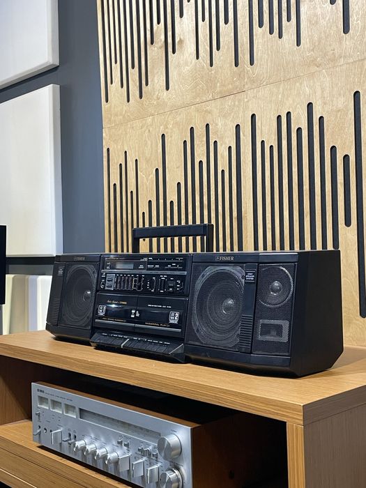 Radio casetofon boombox fisher functional banda radio FM 64mhz-74mhz