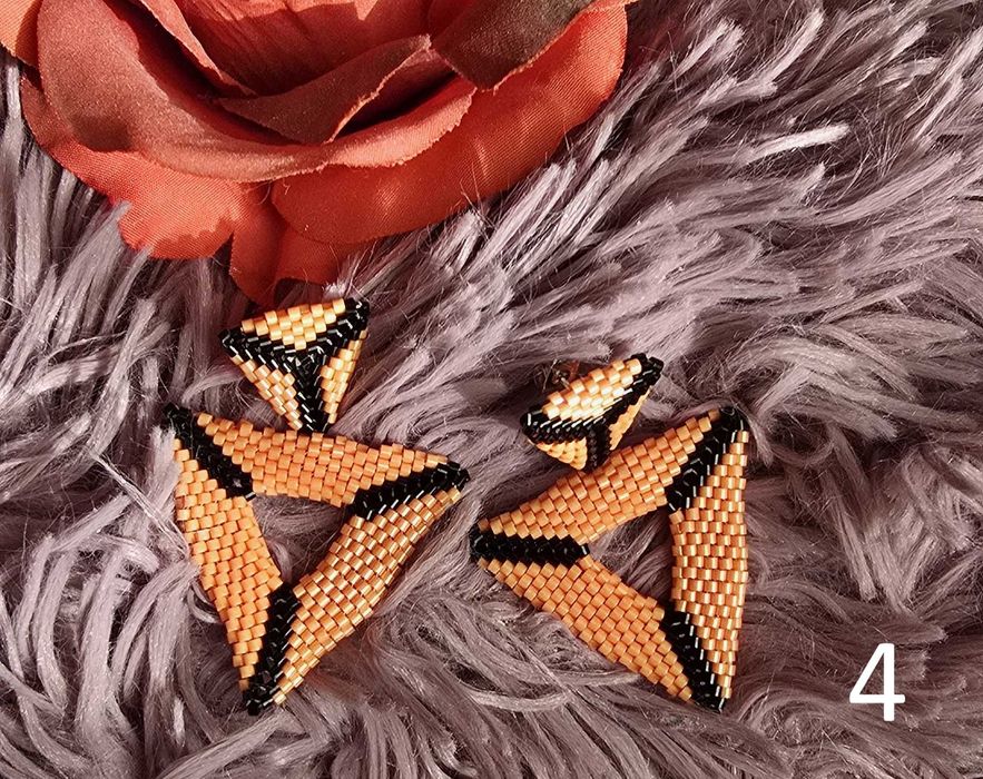 Обеци от мъниста ръчно изработени