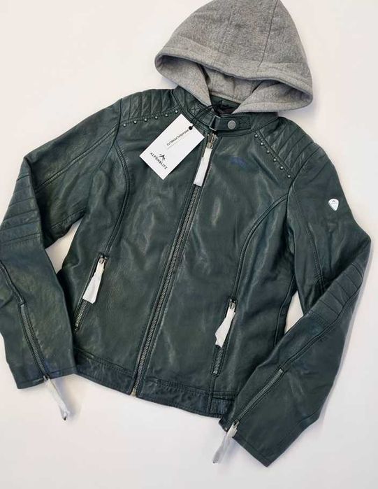 Geaca de Piele naturala Alpenblitz cu gluga detasabila - de dama