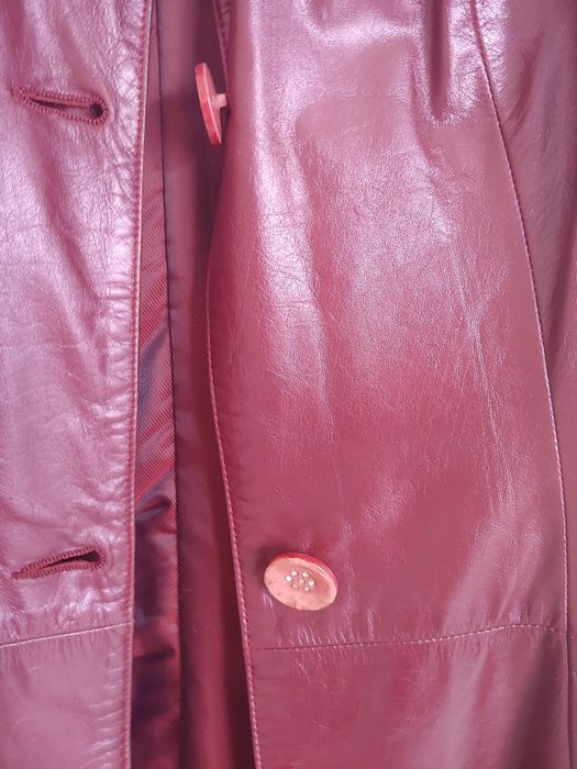 Плащ кожаный -треч