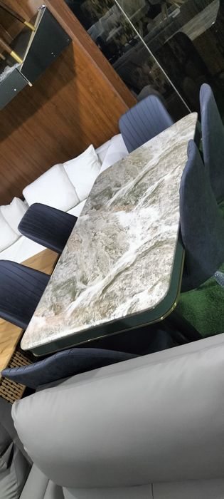 Продаётся стол стулья 6/1 стол мрамор