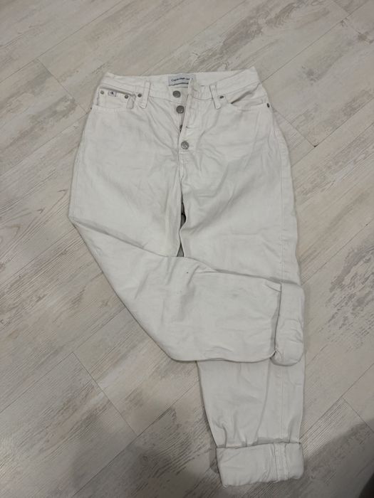 Дамски бели дънки Calvin Klein