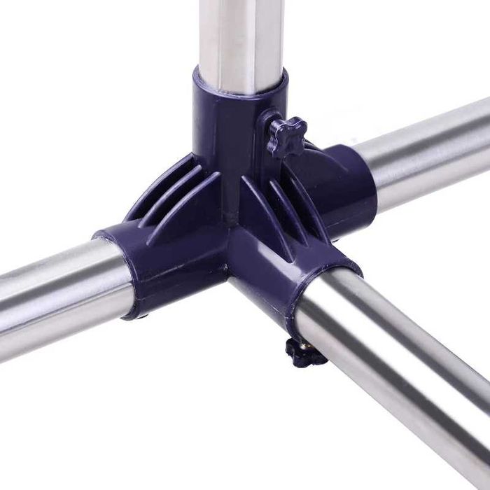 HOMCOM Закачалка за дрехи с колелца, регулируема по височина