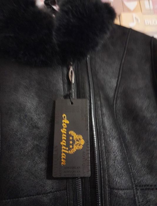 Дубленка новая, черная