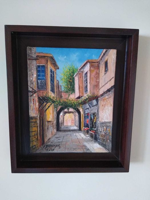 Картина масло на платно: „Дамаск“, арабски художник, 2017