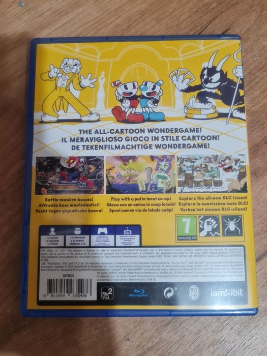 Диск с игрой "Caphead" на приставку ps4