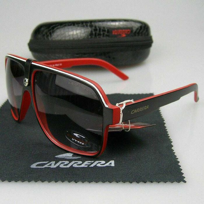 Слънчеви очила Carrera Черни и Червени Правоъгълни UV 400 Големи Нови