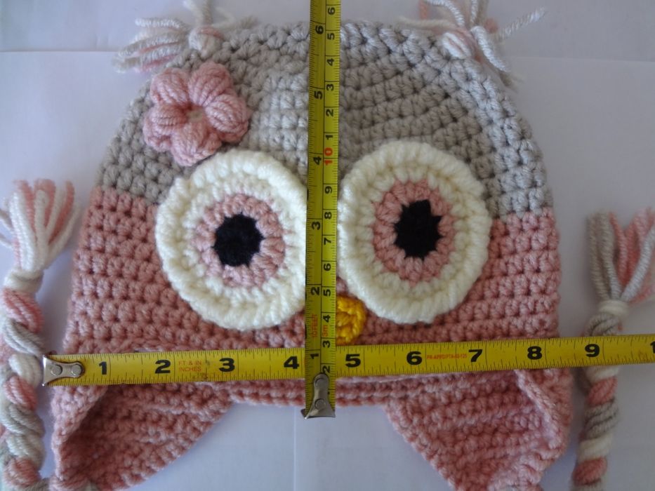 Детски ръчно плетени шапки Миньон, Бухалче, Куче, с помпон, с цвете