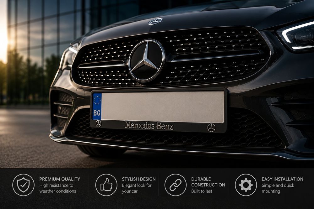Рамки за регистрационен номер Mercedes 2 броя