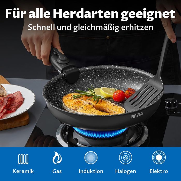 К-кт от 10 части съдове за готвене с незалепващо покритие, BEZIA