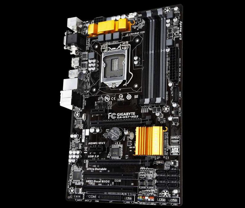 GIGABYTE GA-H97 HD3 DDR3 1150 soket holati ideal + Garantiya