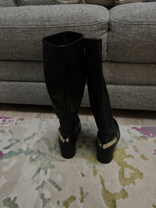 Осенние сапоги кожаные