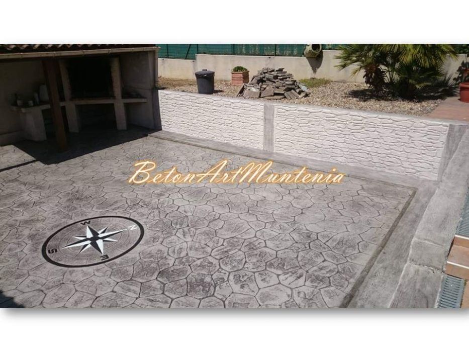 Beton amprentat,amprentat vertical.