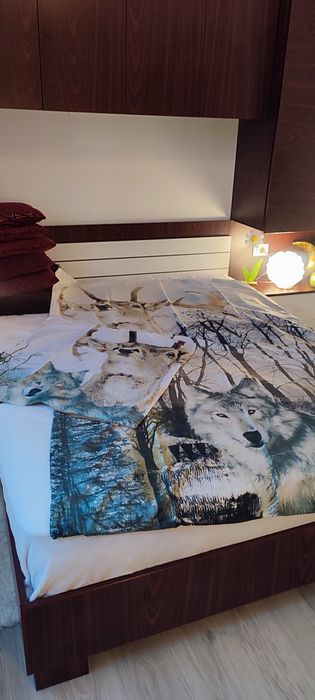 Lenjerie de pat animal print, doua fete, 100%bumbac satinat